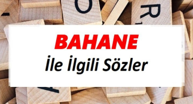 Bahane İle İlgili Sözler