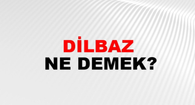 Dilbaz Ne Demek?