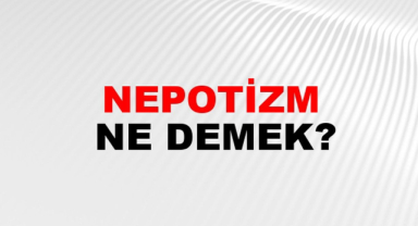 Nepotizm Ne Demek? Nepotizm Ne Anlama Gelir?