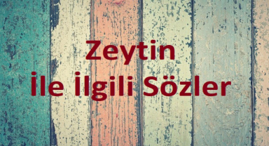 Zeytin İle İlgili Sözler
