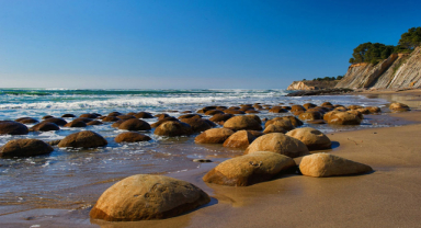Kaliforniya'nın Gizemli Bowling Ball Plajı