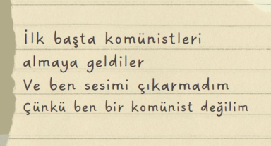 Martin Niemöller Eleştiri Şiiri