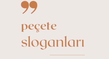 Peçete İle İlgili Sloganlar