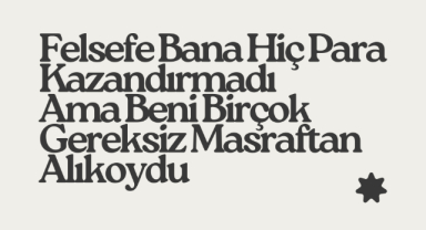 Felsefe Bana Hiç Para Kazandırmadı Ama Beni Birçok Gereksiz Masraftan Alıkoydu