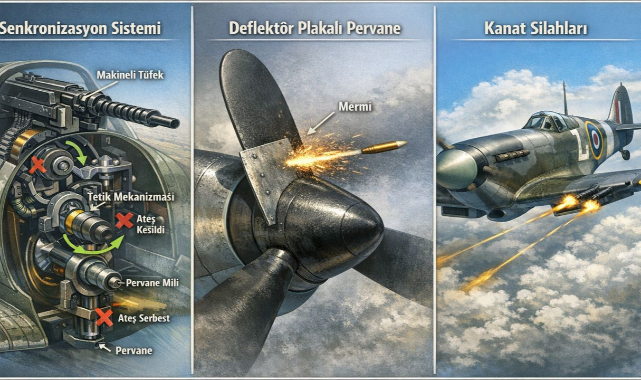 II. Dünya Savaşı’nda Uçaklar Pervanelerini Nasıl Vurmadan Ateş Edebiliyordu?
