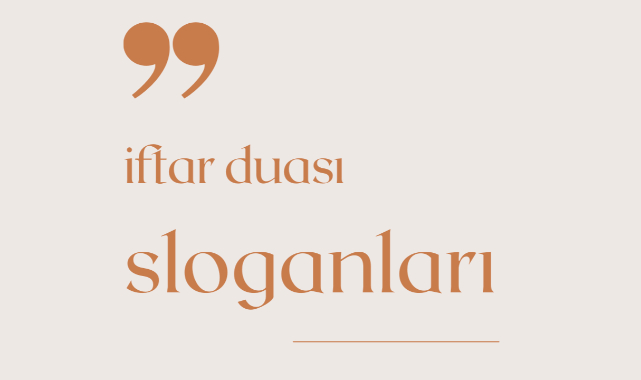 İftar Duası Sloganları