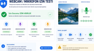 Webcam ve Mikrofon İzin Testi