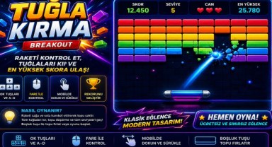 Tuğla Kırma Oyunu Oyna | Ücretsiz Online Breakout