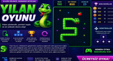 Yılan Oyunu Oyna | Ücretsiz Online Snake Oyunu